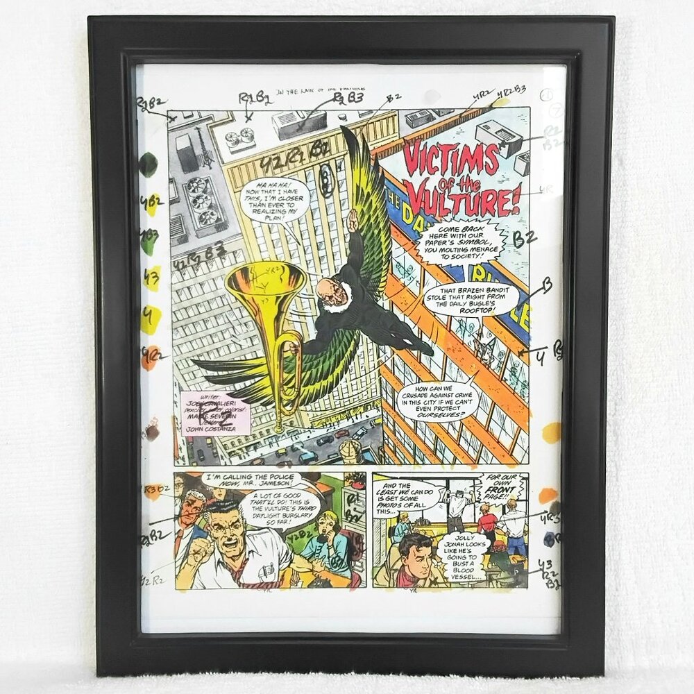 2/$25 9"×12" Full Frame Spider-Man Color Test Wall Decor Featuring The Vulture